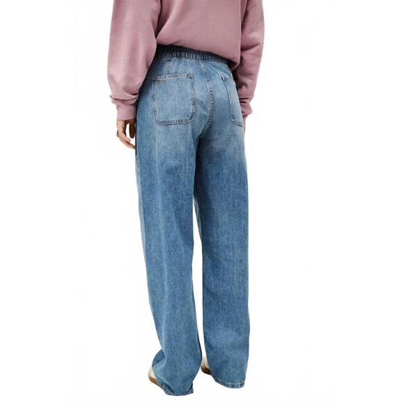 NEW BA&SH mima elastic waist jeans in blue